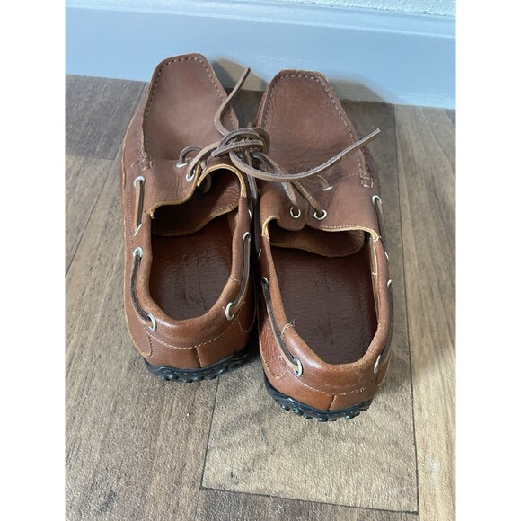 Eddie Bauer Brown Leather Driving Moccasin Loafer Men’s 9 M Shoes - Picture 3 of 6